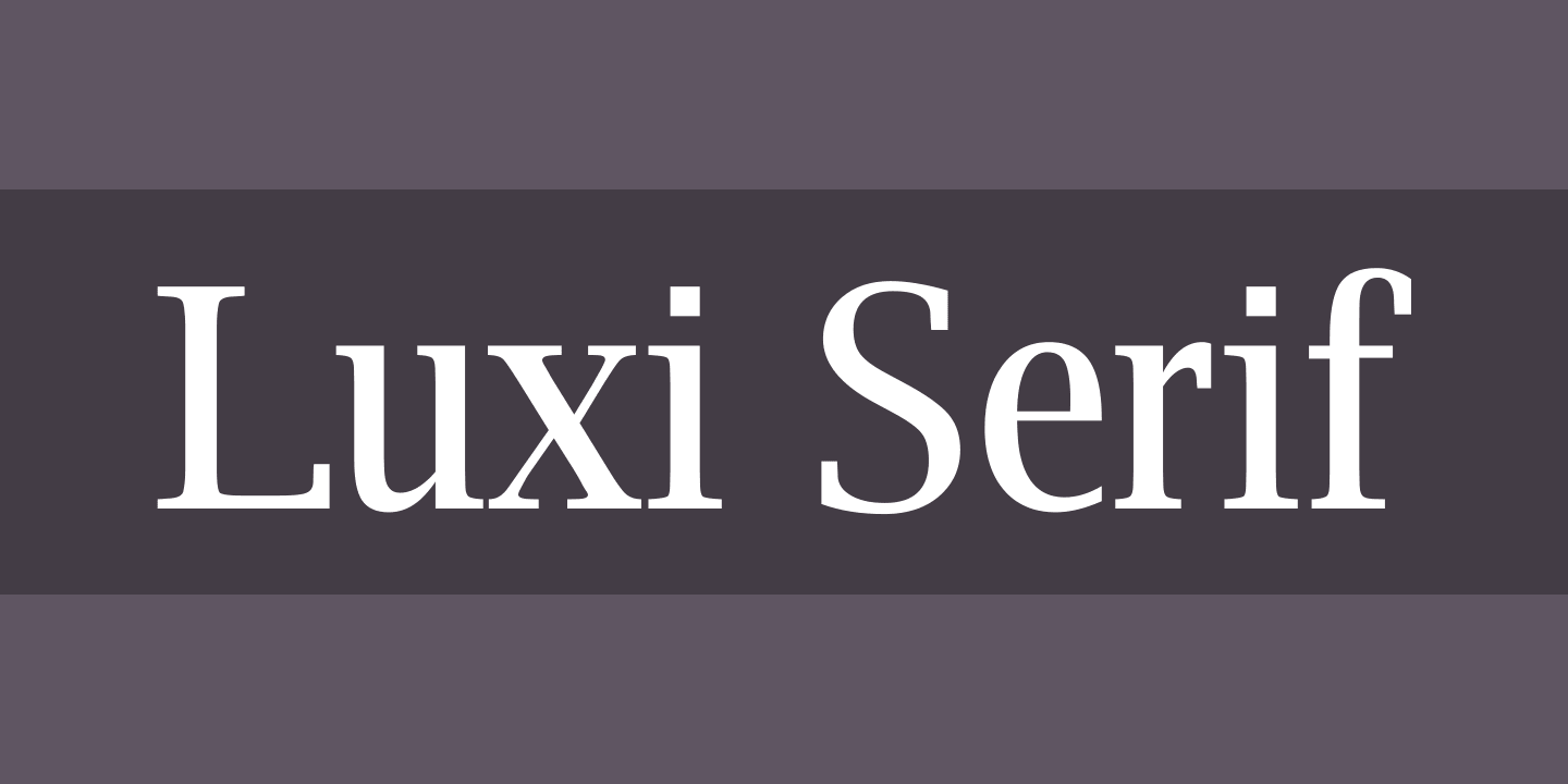 Beispiel einer Luxi Serif Bold Oblique-Schriftart